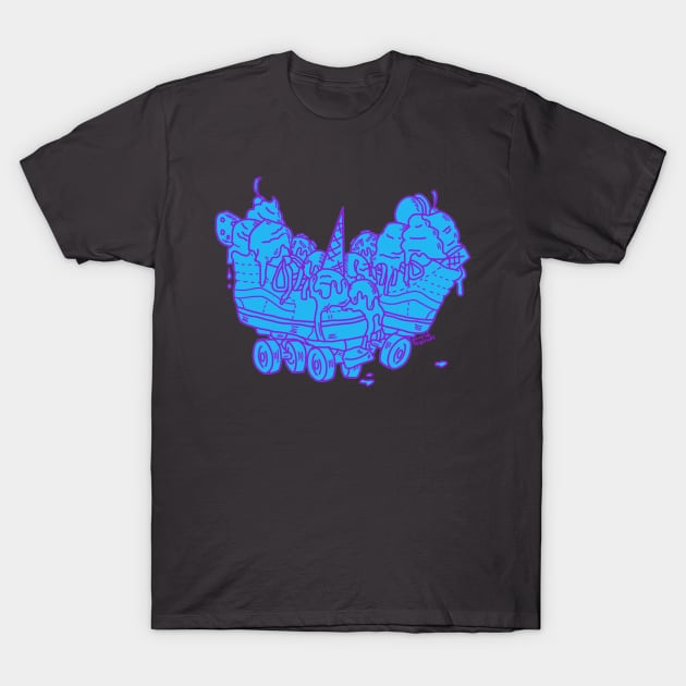 Ice Cream Trux (blue version) T-Shirt by DixxieMae